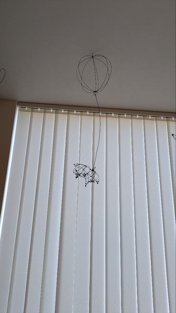 風船ハムスターのワイヤーアート