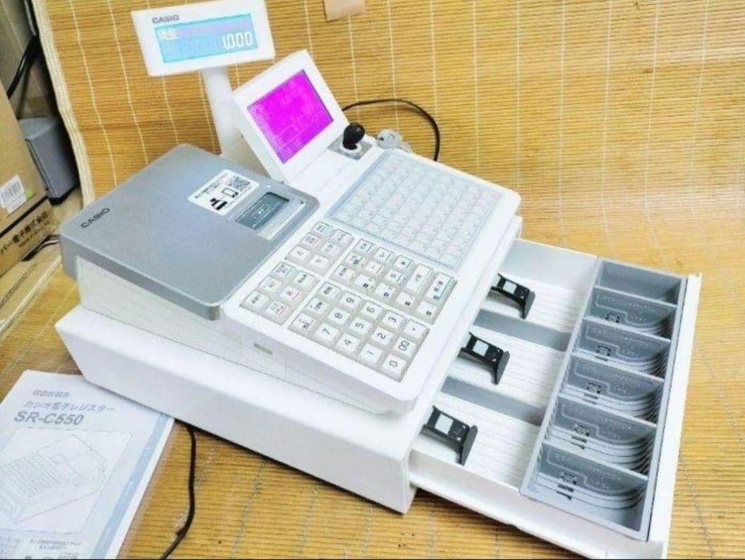 カシオレジスター　SR-CS550　スマホ連携Bluetooth　550654