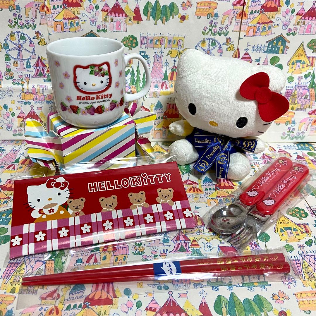 ハローキティ まとめ売り26 ベーシックぬいぐるみ ご当地メモ帳 根付 はんこ他