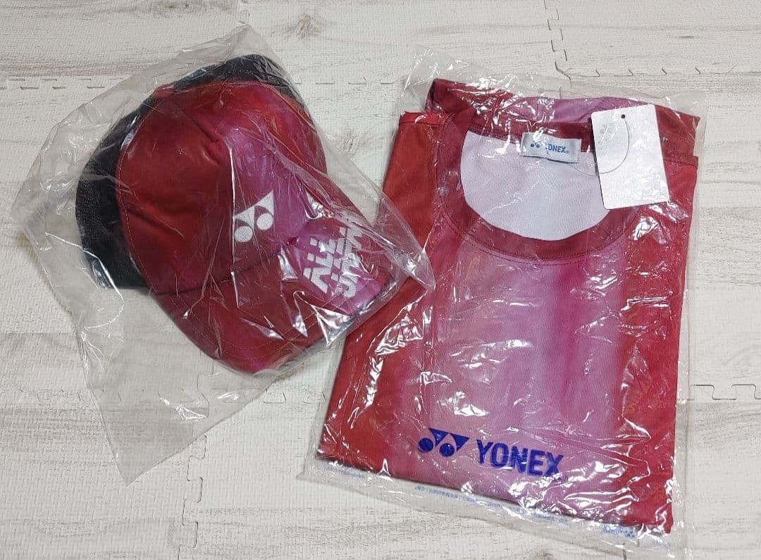 ヨネックス　インハイ　2025 記念　Tシャツ　キャップ　ワインレッド　L