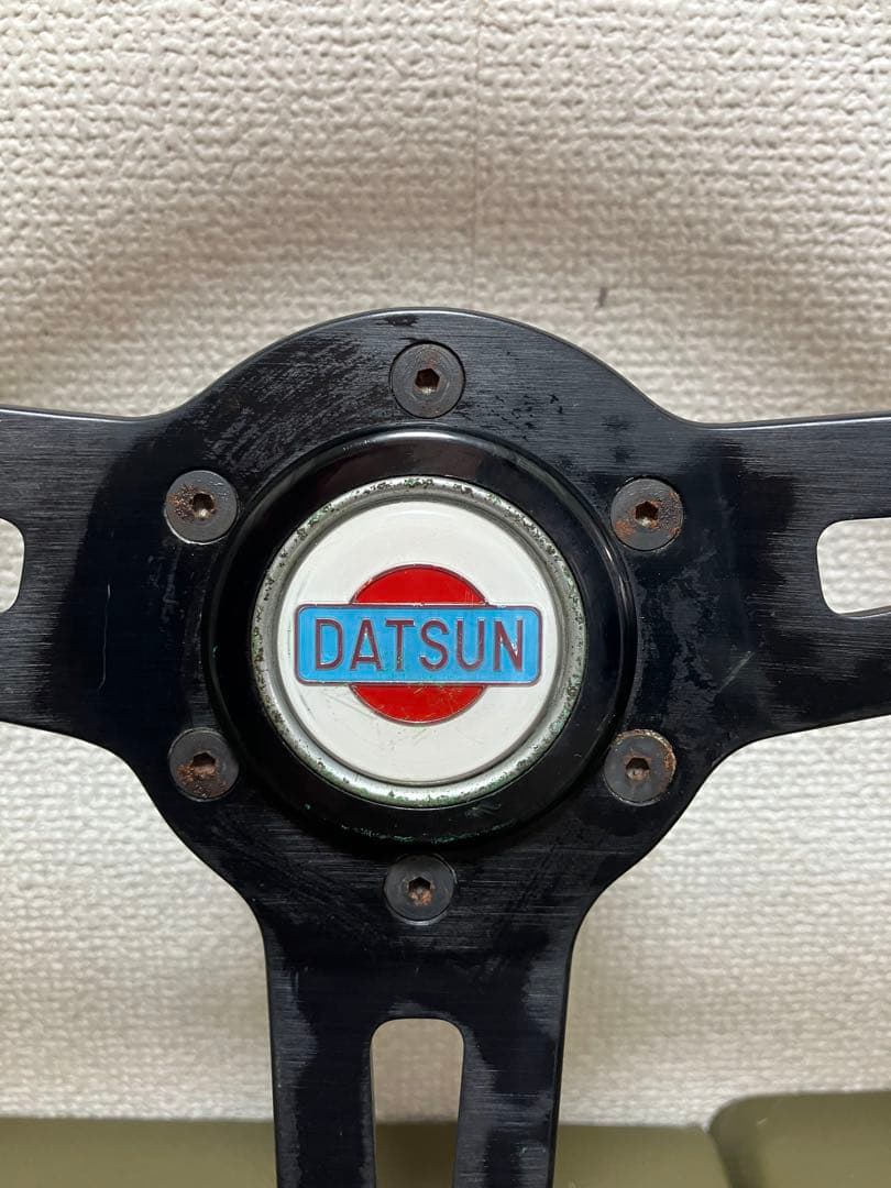 【旧車カスタム】DATSUN × ABARTH ステアリング ハンドル／現状品