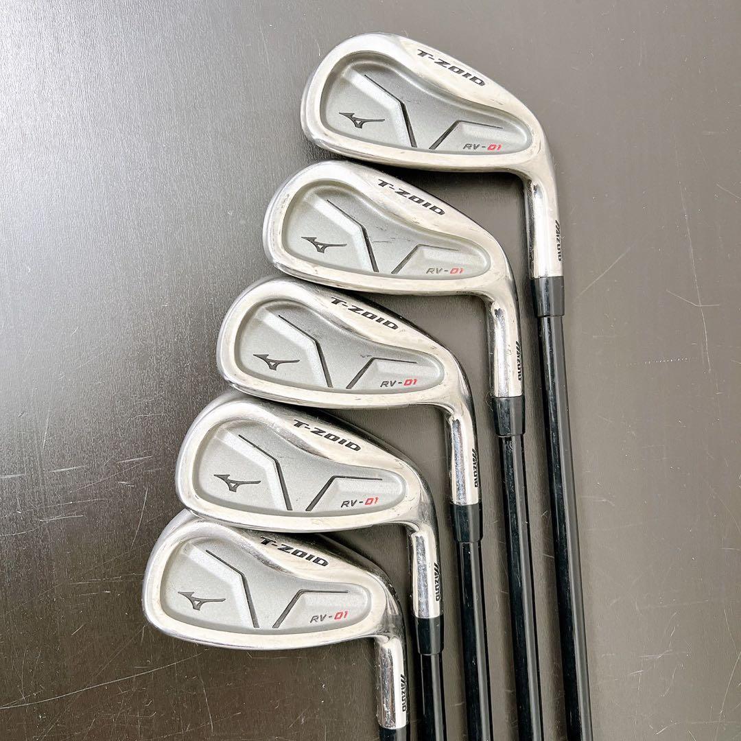 ミズノT-ZOID RV-01アイアン5本セット 6-P カーボン Sフレックス