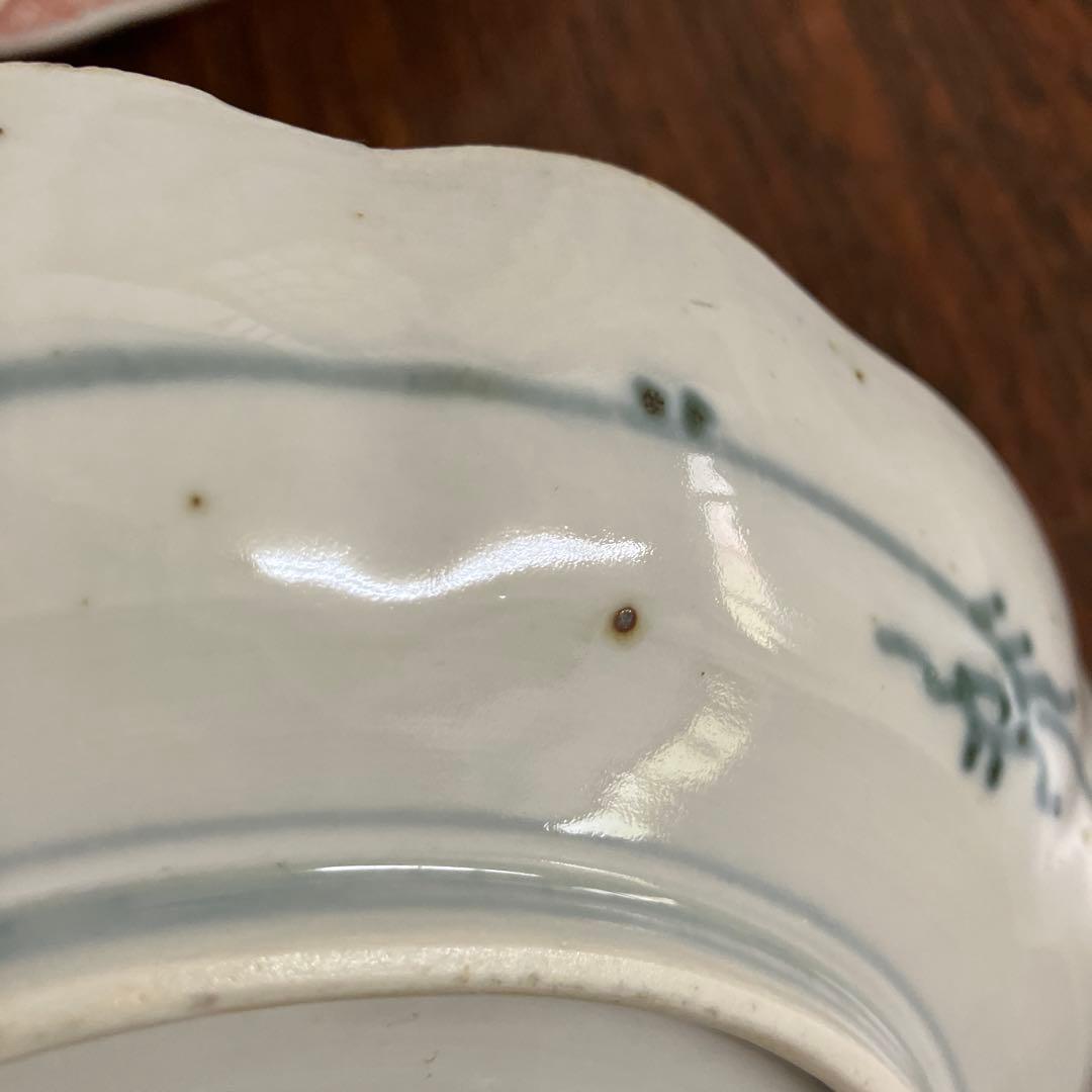 江戸後期〜明治初期｜古伊万里 7寸皿｜染錦 金彩色｜桜の木 唐人