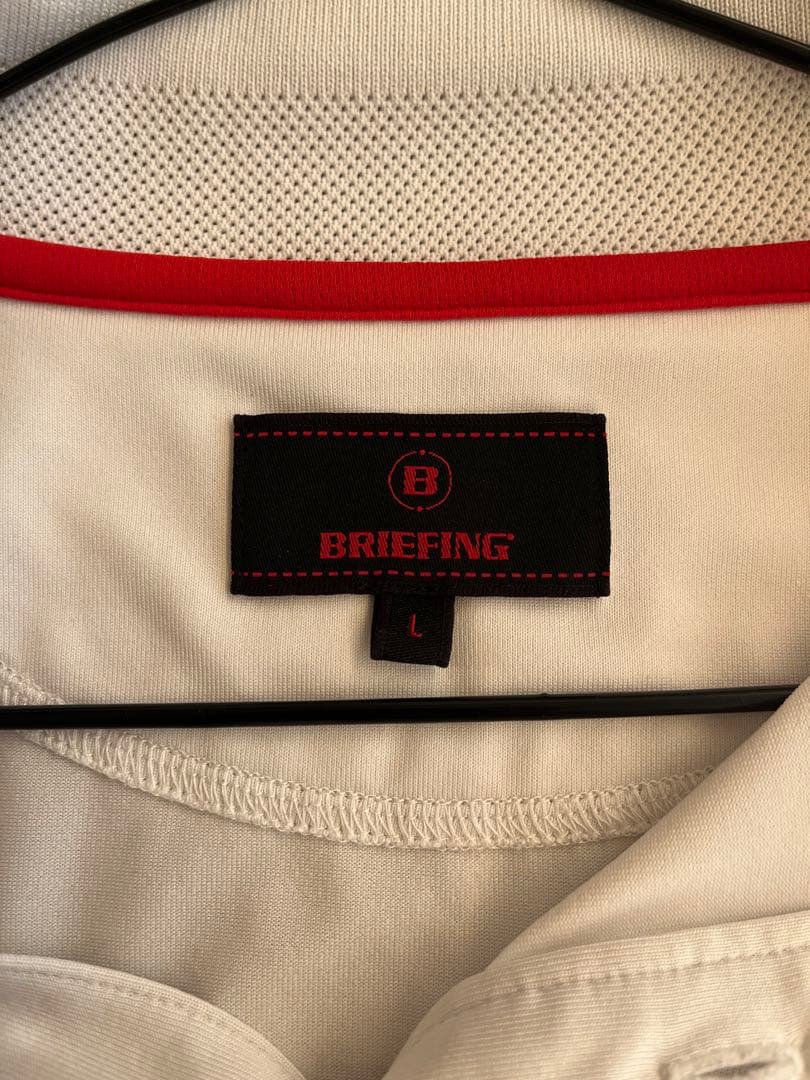 BRIEFING ゴルフホワイト ポロシャツLサイズ