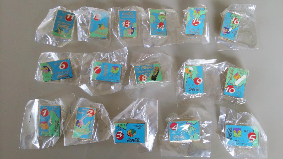 新品☆長野五輪　オリンピック　コカコーラ限定ピンバッジ　セット完品　レア　希少