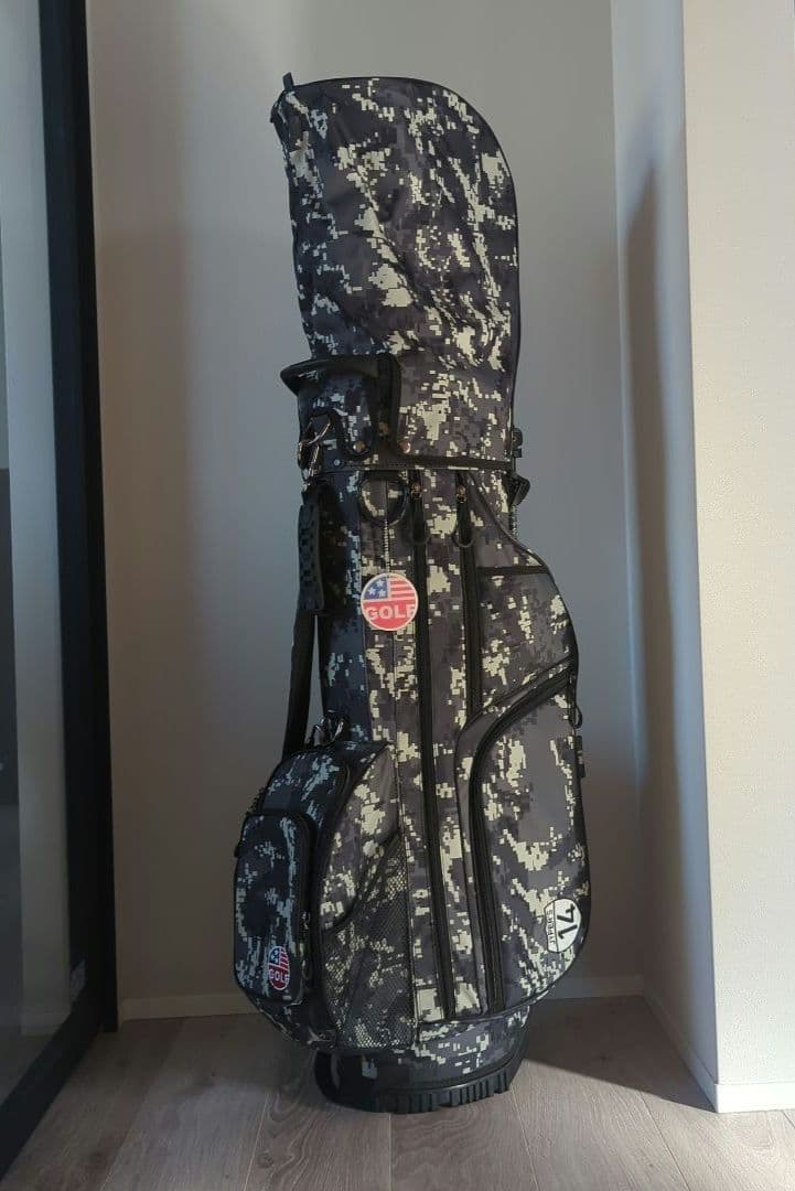 キャディバッグ 14分割 9.0型 美品 迷彩柄
