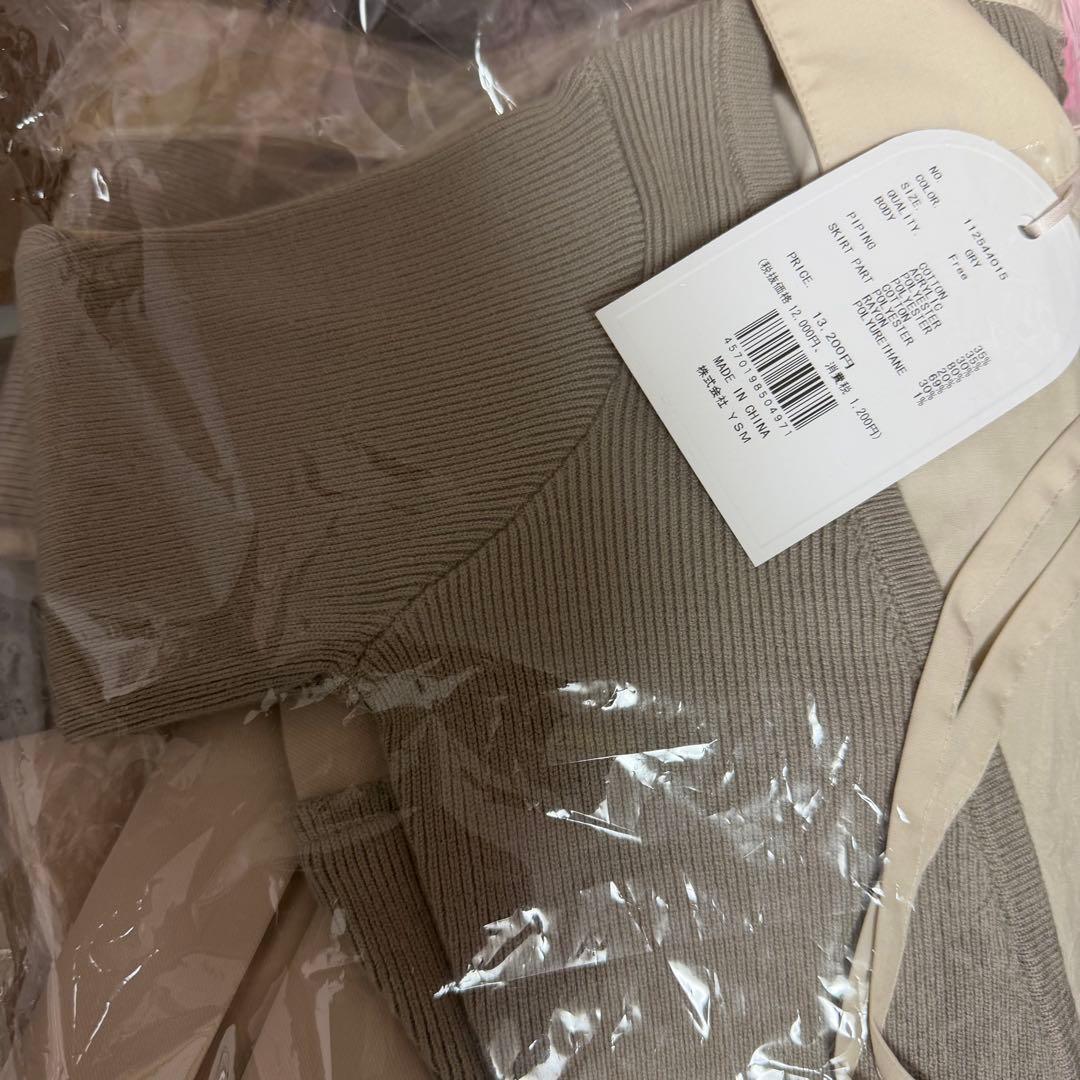 ダーリッチ シャツドッキングプリーツミニワンピース F グレー（GRY）