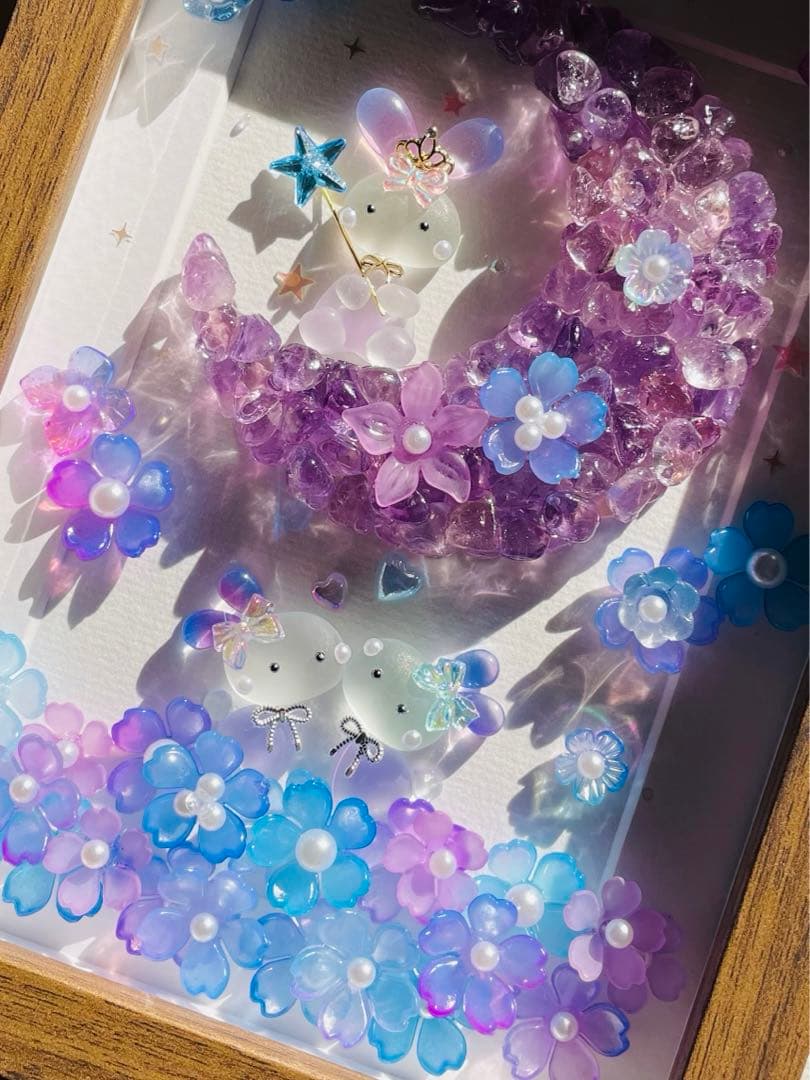 ＊アメトリンムーン＊シーグラスアート