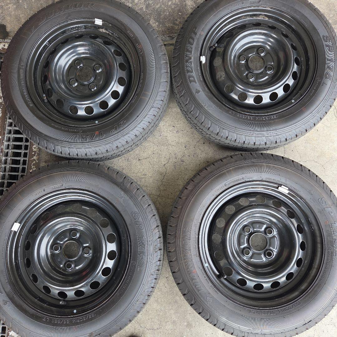 DUNLOP 155/80R14　88/86S タイヤ・ホイールセット 4本