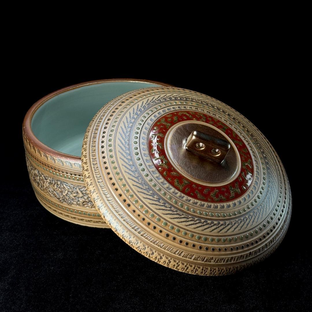 北川宏幸　陶房 弥三郎　焼〆蓋物　茶道具