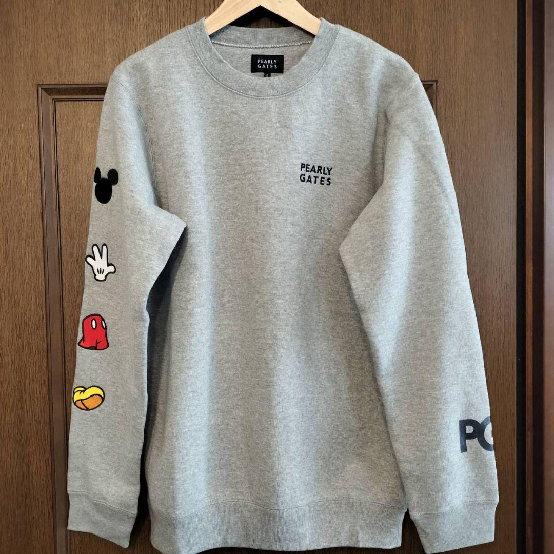 【新品】日本製 パーリーゲイツ ミッキー スウェット グレー サイズ6 裏起毛