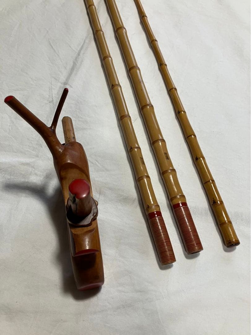 へら釣り用竿掛け　竿吉作➕針外し➕天然木万力　美品