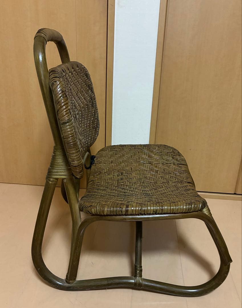 ラタン製座椅子 ブラウン