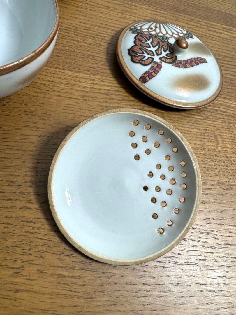 410 訳あり　古九谷煎茶器揃　共箱