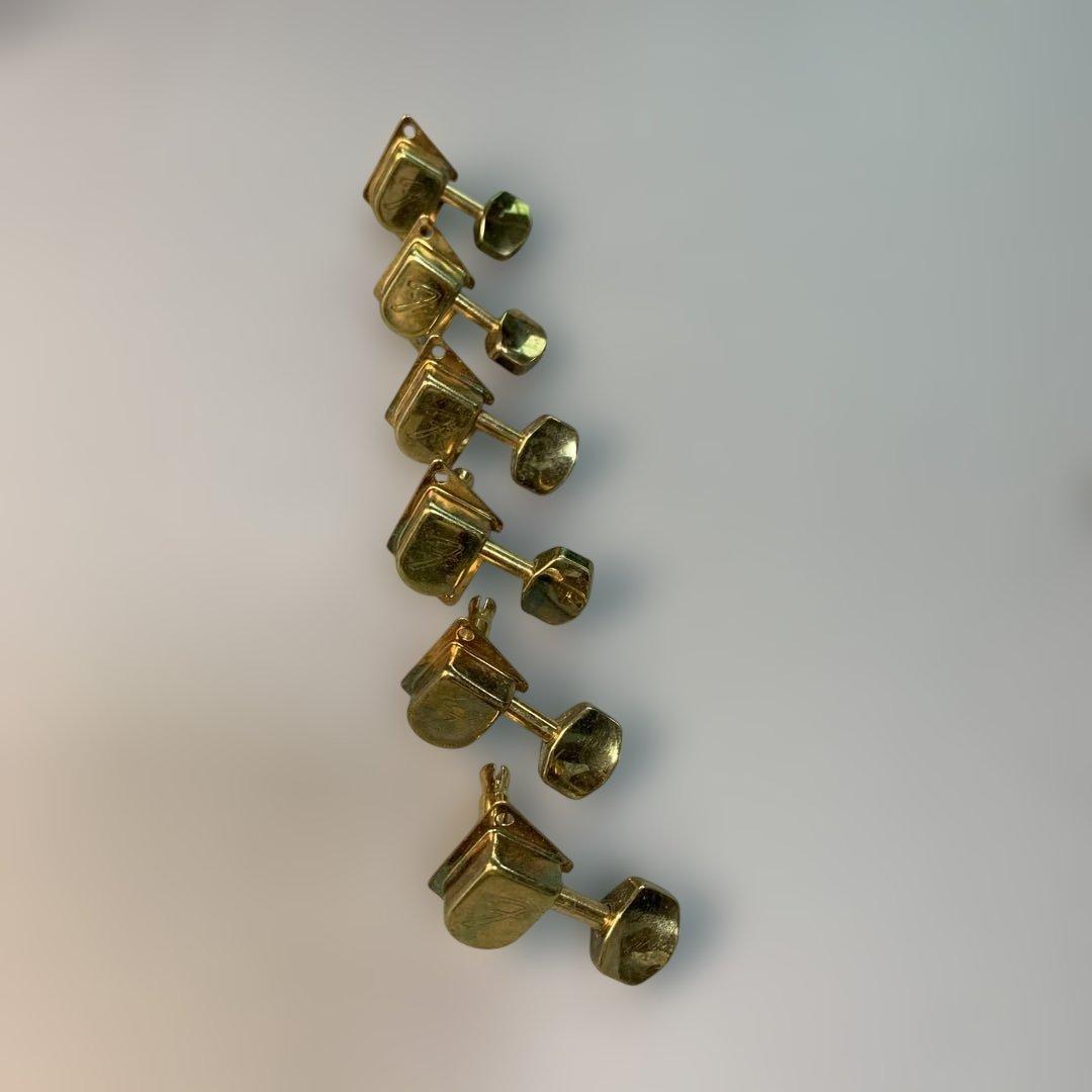 フェンダー　ビンテージパーツ　70年代　Fギア　1セット　ゴールド