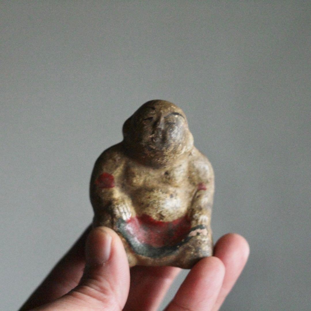 土人形 力士 土俵入り 郷土人形 民芸 古道具 アンティーク