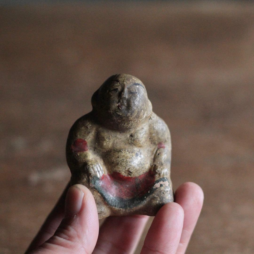 土人形 力士 土俵入り 郷土人形 民芸 古道具 アンティーク