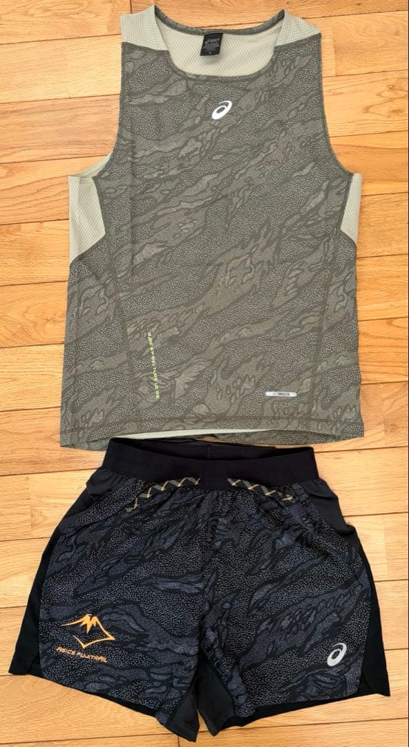 【即日発送】asics シングレット、ショーツセットXS（海外サイズ）