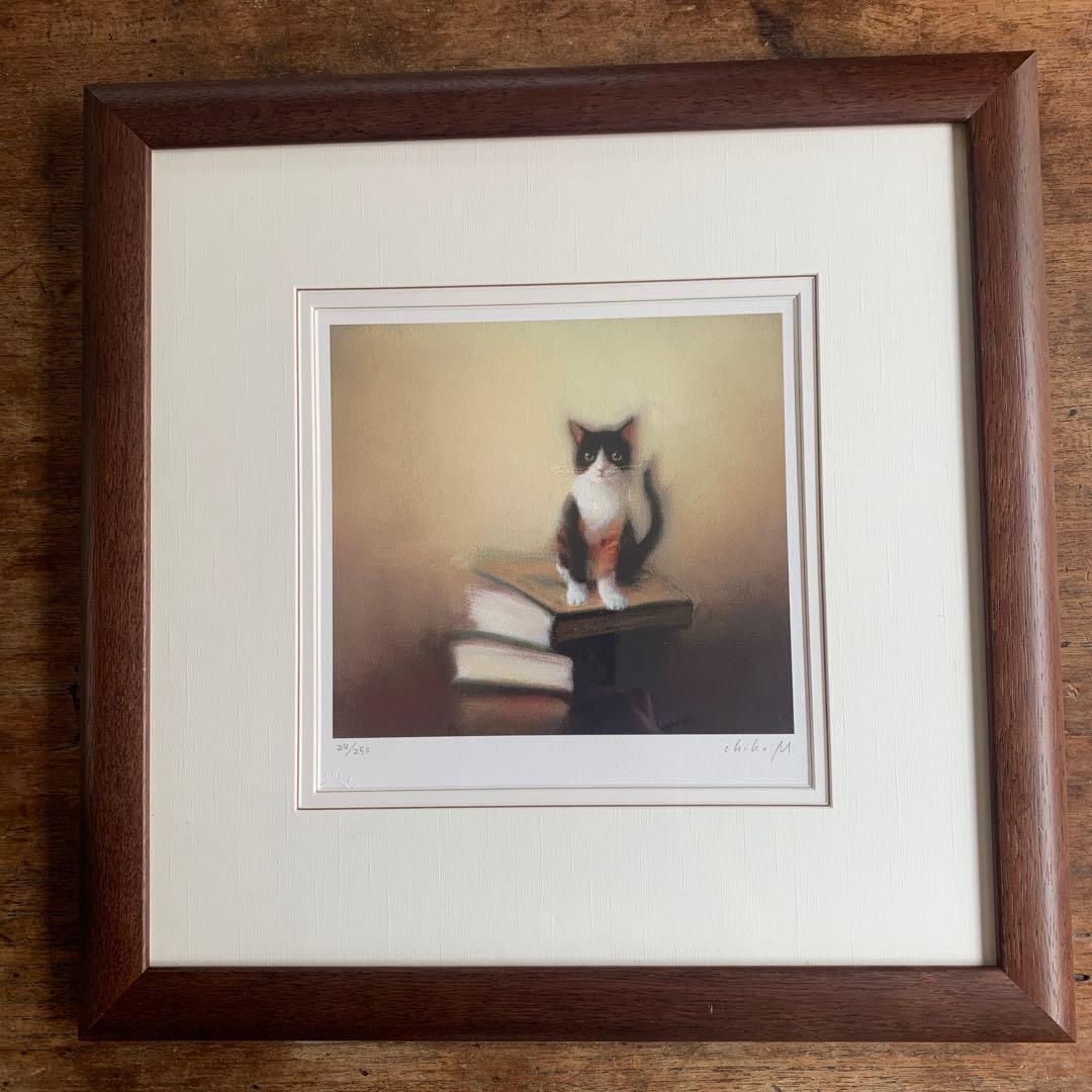 牧野千穂　「エドワードDの猫」　版画（ジクレー）