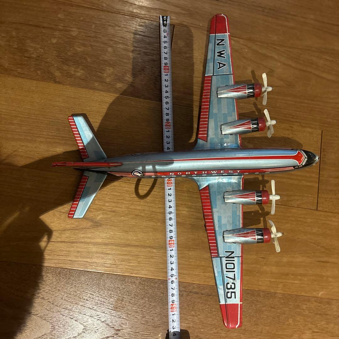 ブリキ　飛行機　ノースウェスト　DC4