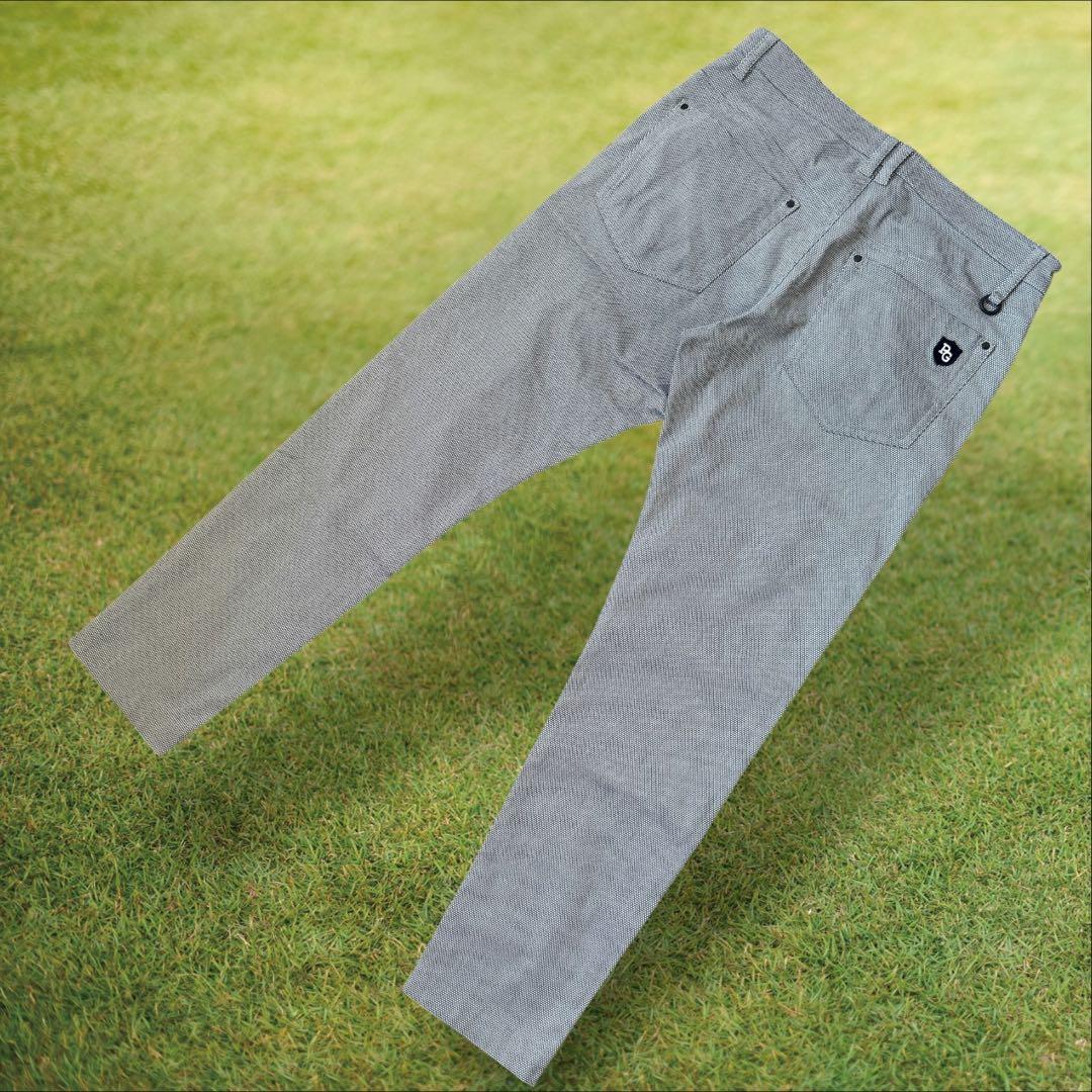 美品　パーリーゲイツ　パンツ　グレー　M〜L相当　コットン素材　ネイビー　紺　4