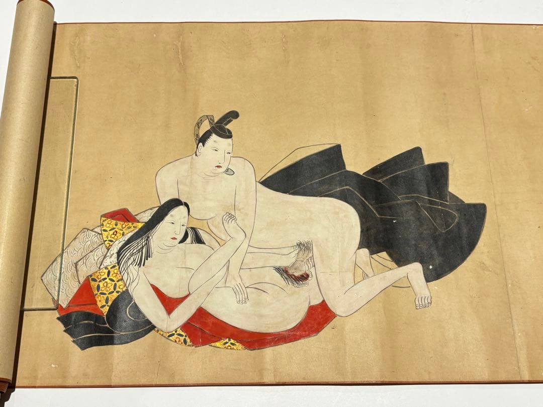 「慶長期風俗画」江戸時代初期〜中期頃筆極彩色春画巻 12図1巻|艶本 浮世絵和本