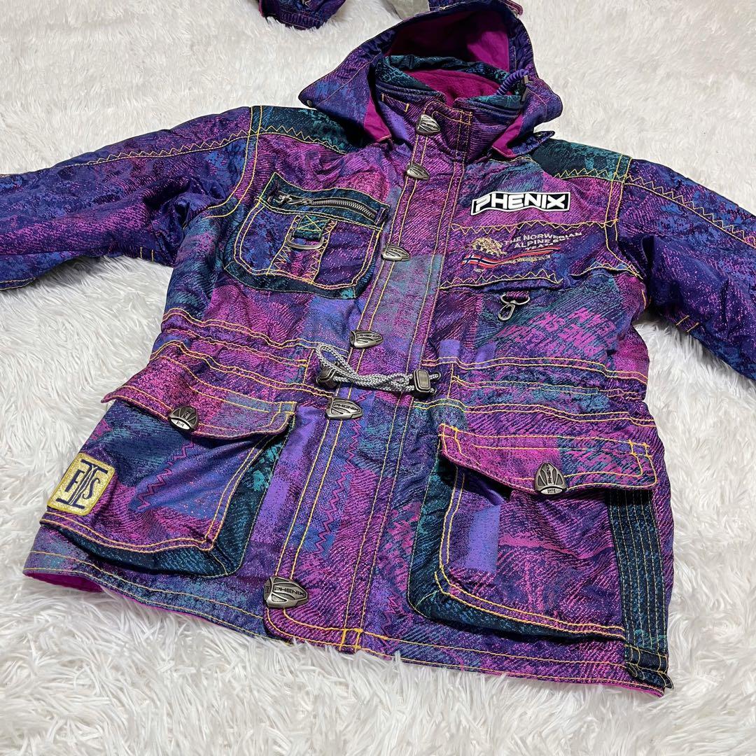 美品 平成レトロ 90's フェニックス スノーウェア上下 スキー スノボ