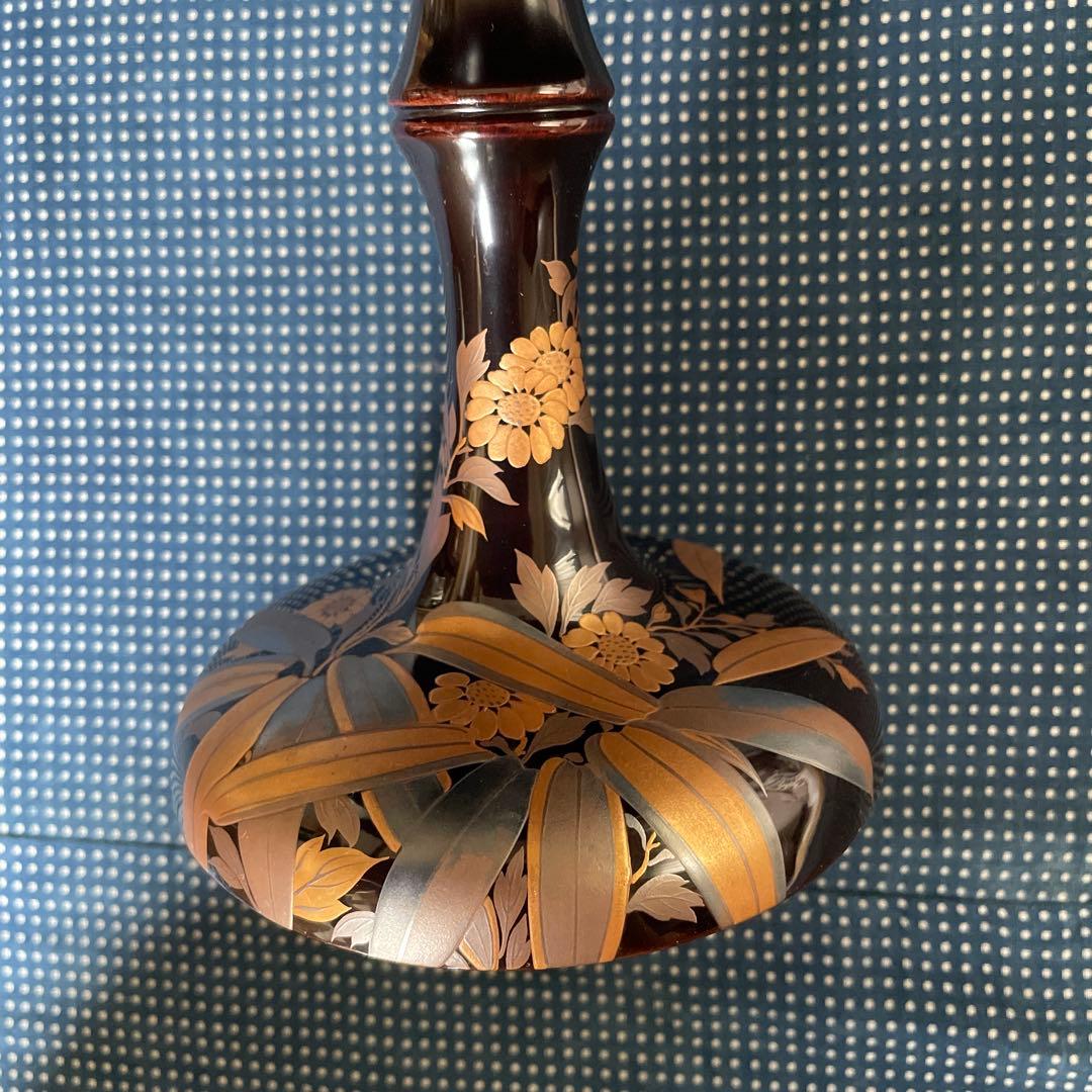 漆器　高台皿　蒔絵　金彩　木箱付き