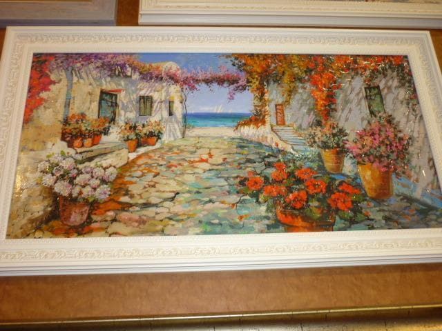 蘭丸★[ピアツェッタ メディテラネア]★絵　海　花　イタリア