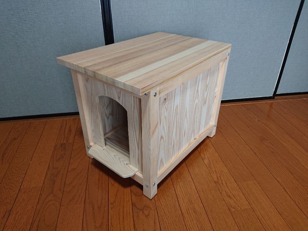 ⑯♥サイドテーブル★キャットハウス★小屋★無垢★ネコ★手作り猫ハウス
