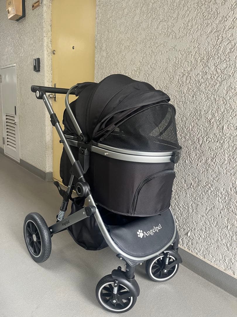 ⭐︎未使用⭐︎ AngelPet ペットカート 黒(耐荷25kg)