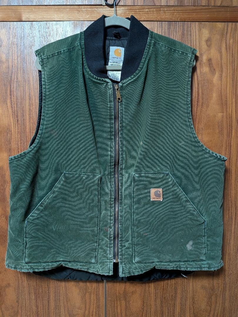 カーハート CARHARTT ダックベスト グリーン XLサイズ