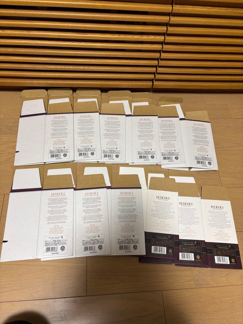 響ジャパンニーズハーモニー12枚、響ブレンダーズチョイス13枚空箱 中身無し