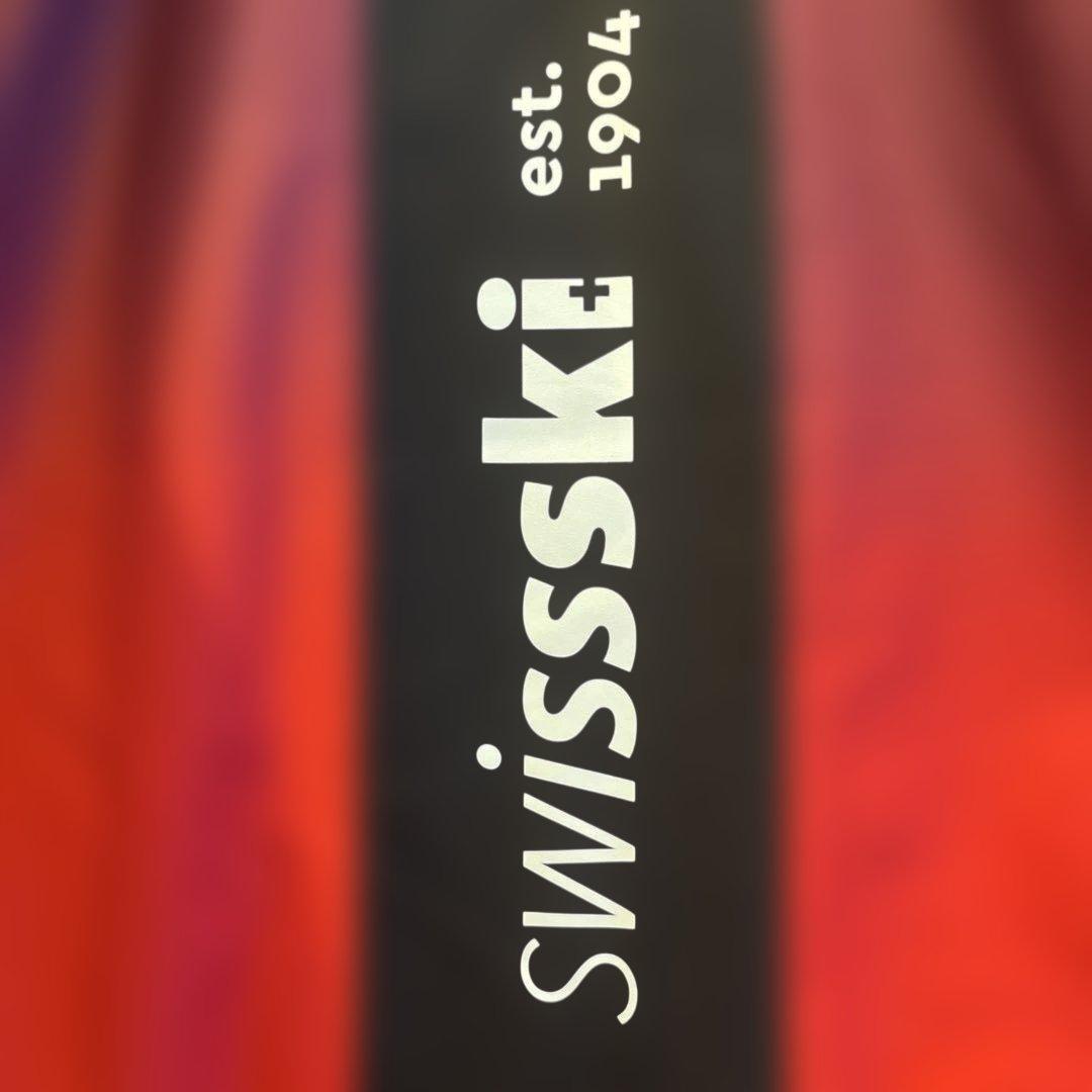 swiss ski フード付きジャケット 赤黒