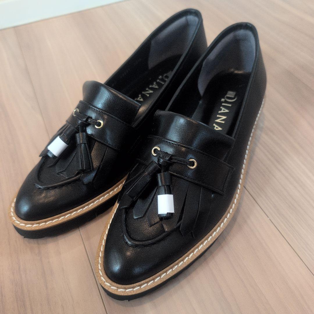 Ameri★ DIANA タッセル付きローファー 23.5cm ブラック