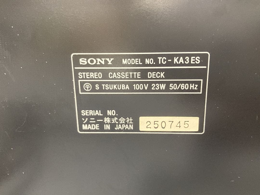 SONY ソニー オーディオ TC-KA3ES
