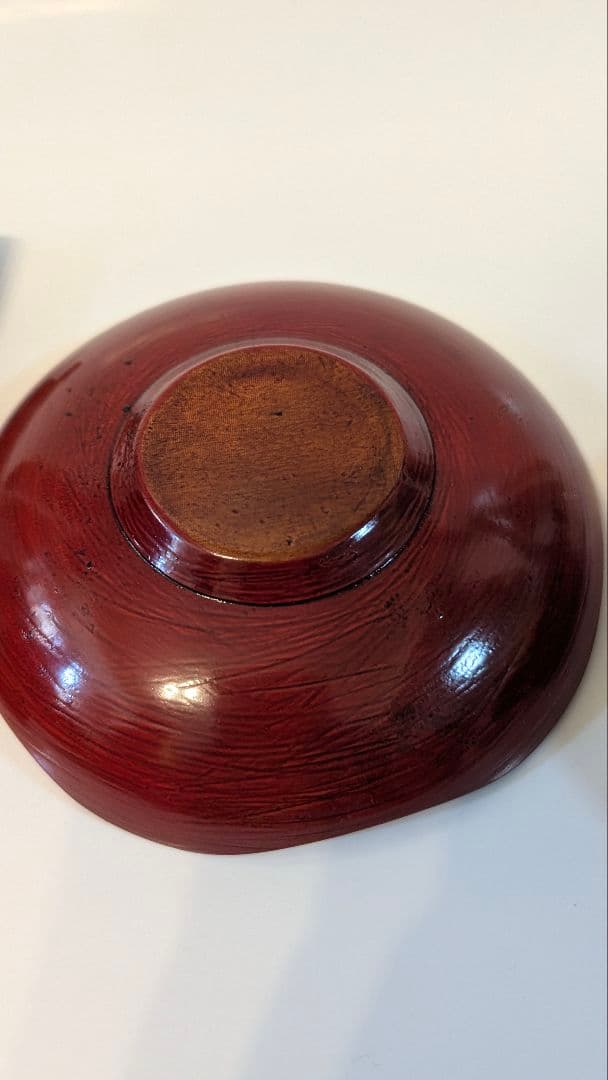 輪花　茶托　骨董　古美術　10客　箱付　漆塗　朱　托子　職人