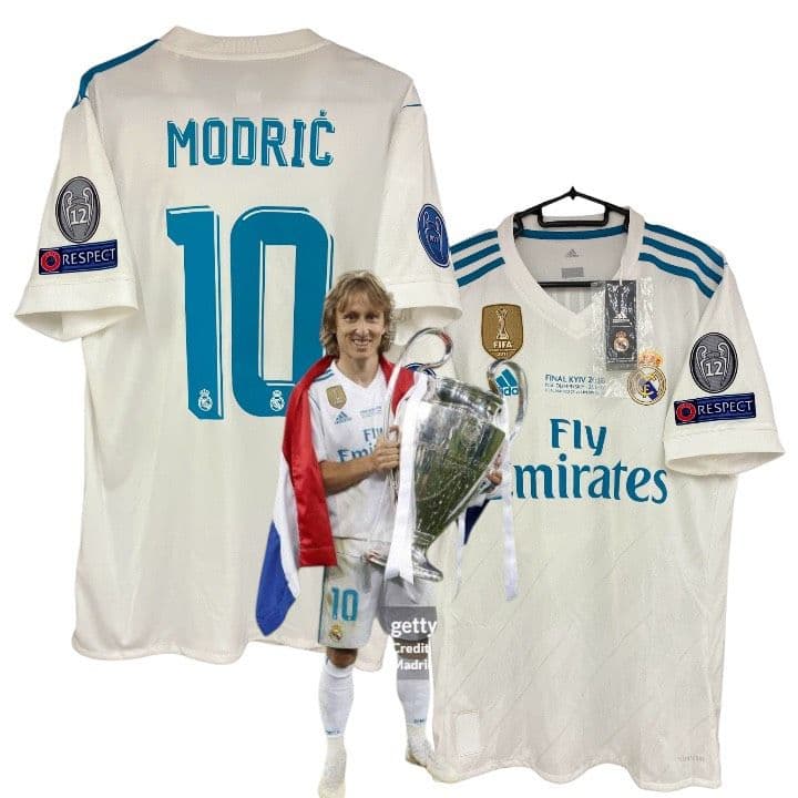17-18 レアル・マドリード　モドリッチ　CL決勝戦　フルパッチユニフォーム
