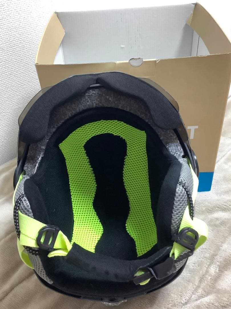 ALPINA スキー ヘルメット バイザー付き 黒