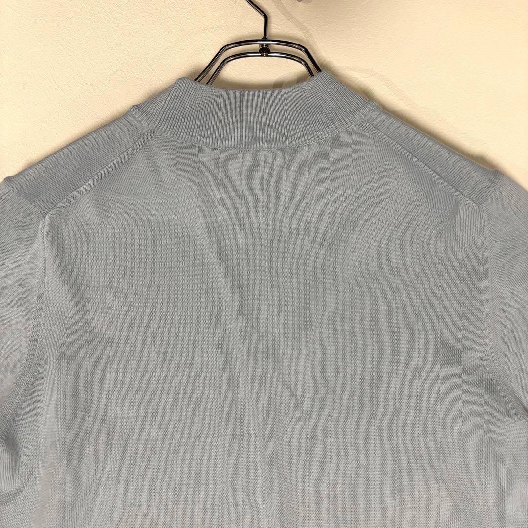 グランサッソ 12G ソフトコットン モックネック46 アイスグレー定価3.3万
