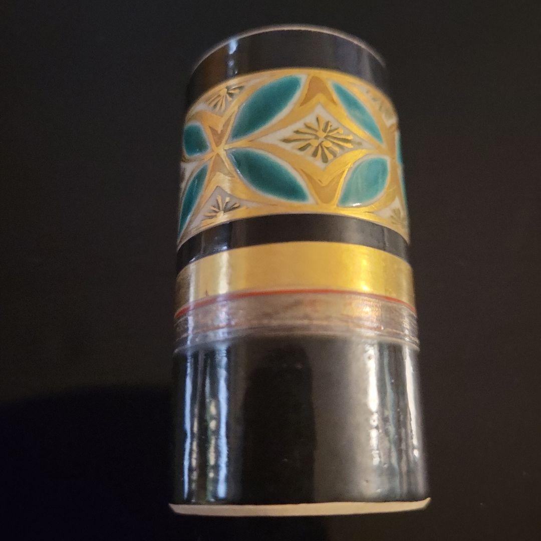 宮川香雲茶道具セット ３組松葉柄茶碗振り出し茶巾筒