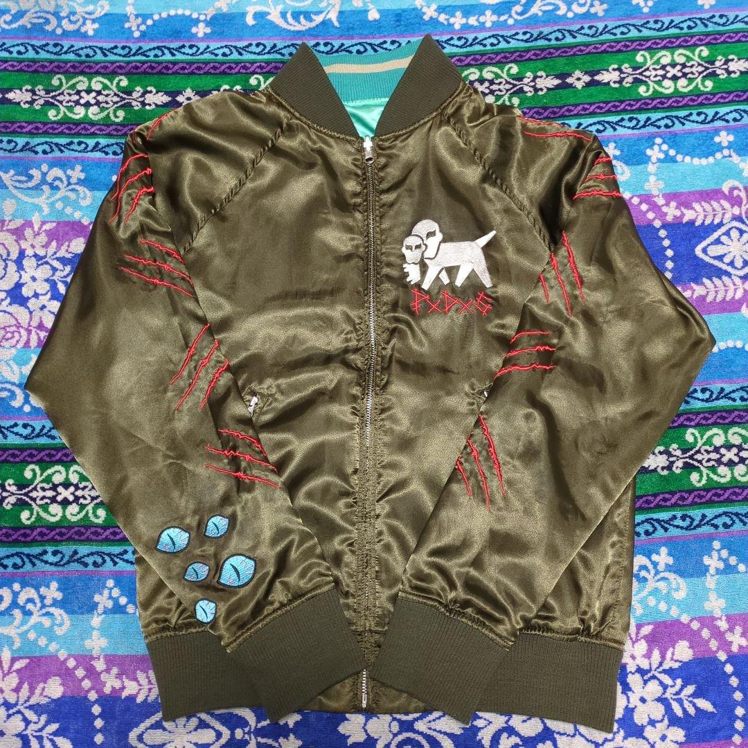 PUNK DRUNKERS　リバーシブル　スカジャン　野良猫　刺繍　Mサイズ