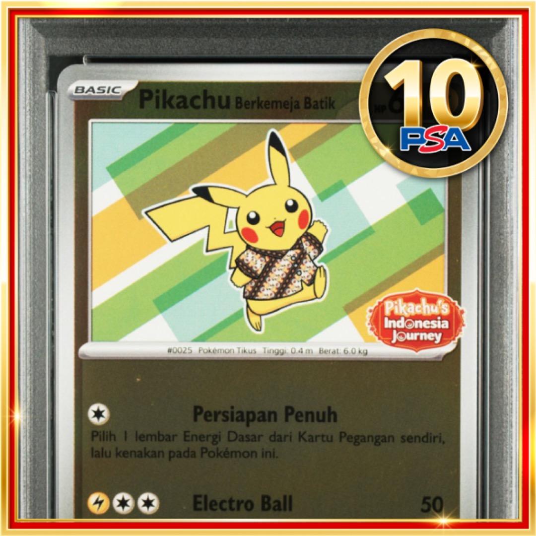【PSA10】ポケカ ピカチュウ バティックシャツ ミラー ホロ インドネシア