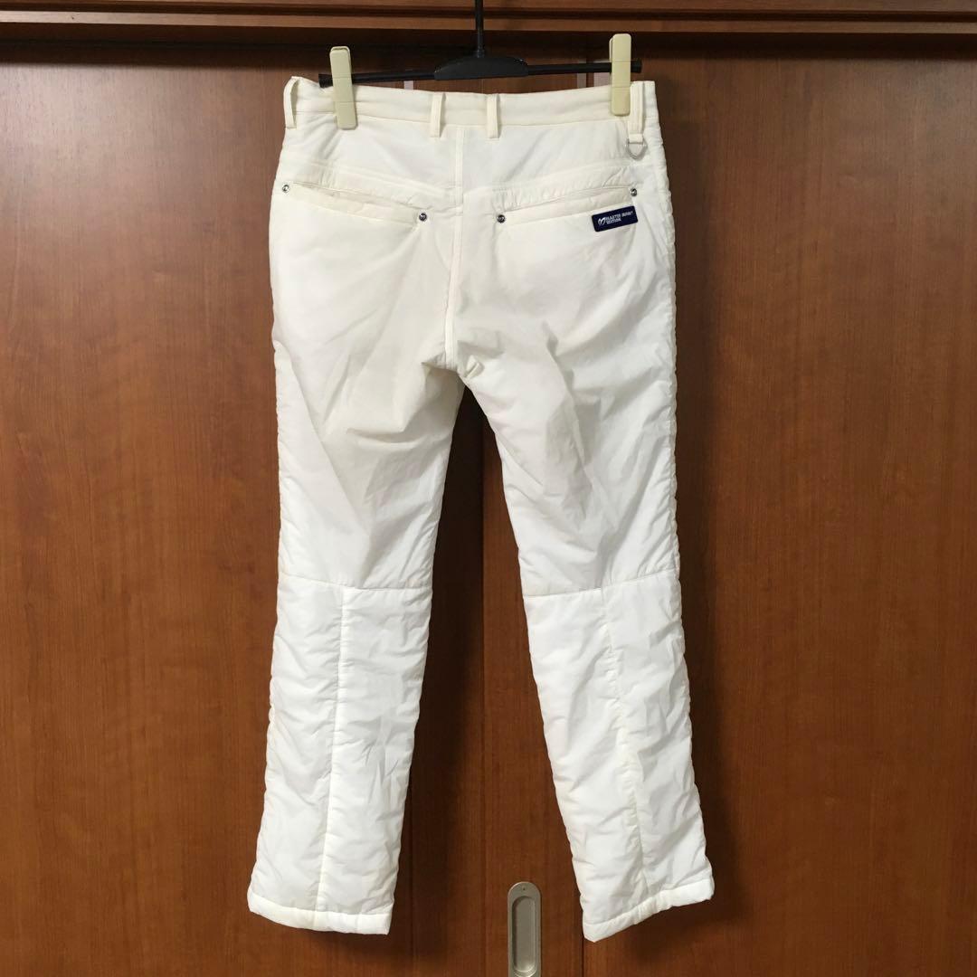 美品　マスターバニー　中綿　ストレッチパンツ　３　白　ダウン　パーリーゲイツ