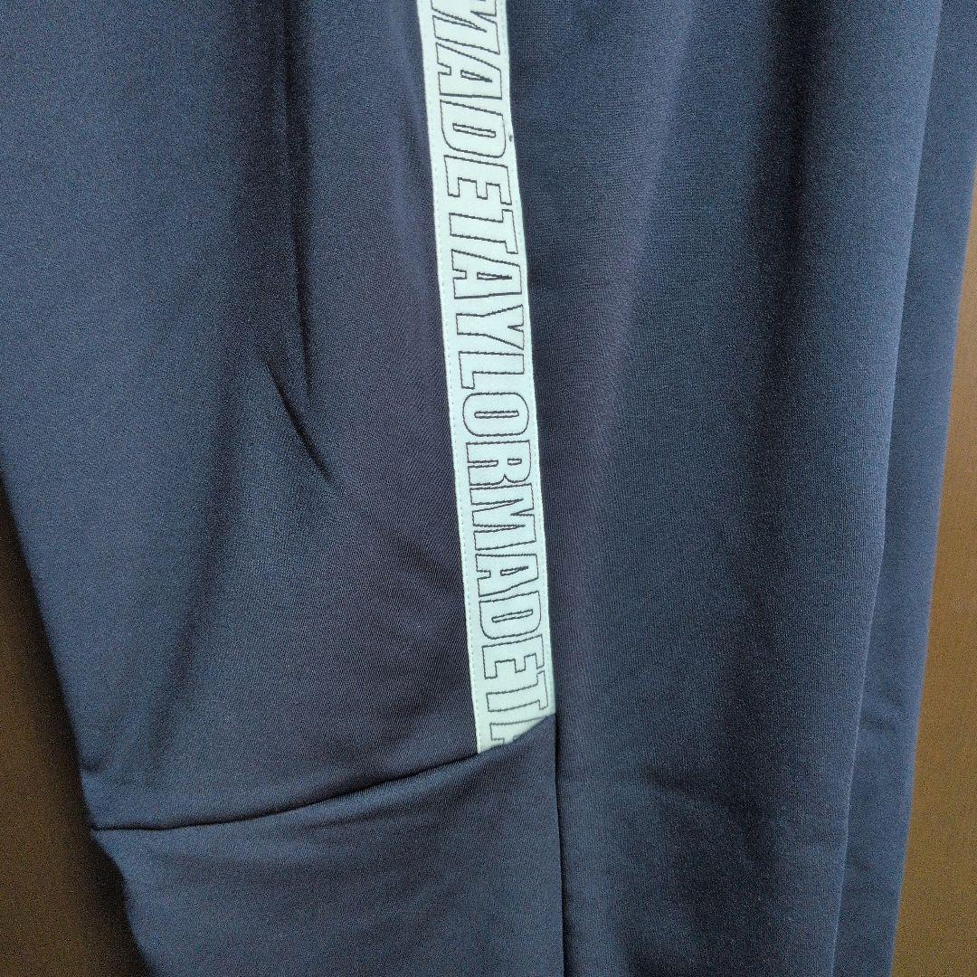 テーラーメイド:メンズ:胴囲88cm:ロゴライン 裏起毛ロングパンツ :ネイビー