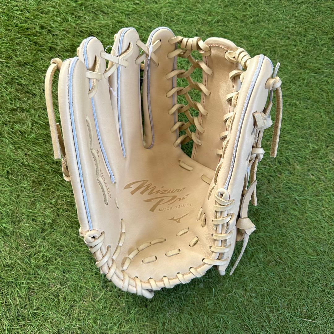 ミズノプロ 硬式 外野手 1AJGH28207 ブロンド 左投げ