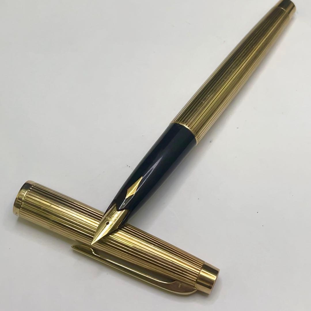 レア 希少 PLATINUM プラチナ 万年筆 14Kボディ 18Kペン先