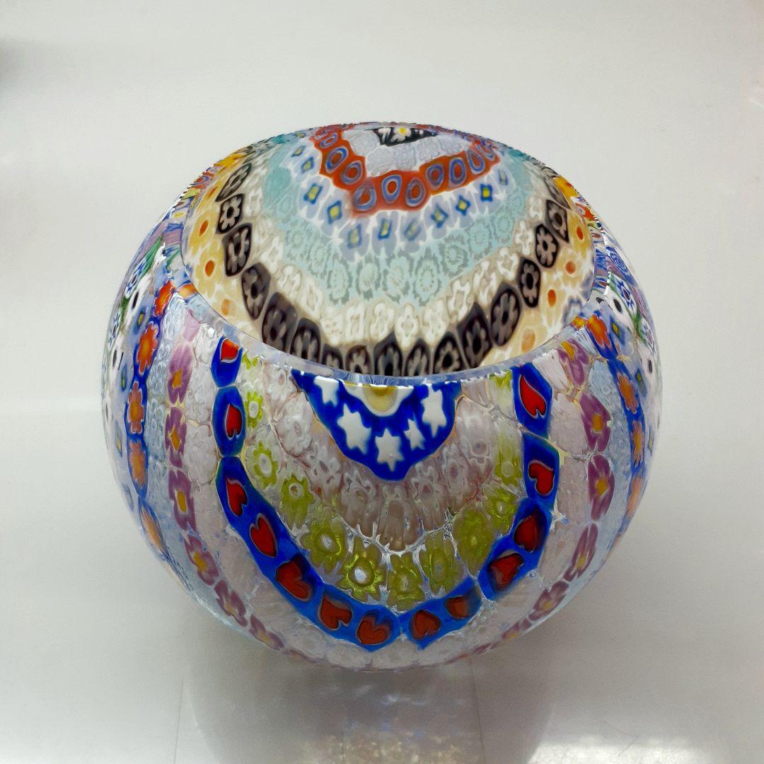 MURANO GLASS ミルフィオリ ボール 花器 花瓶