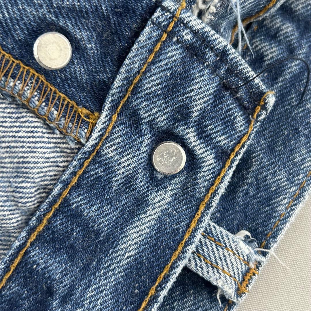 80s USA製 Levi’s 501 脇割 W40 要リペア ナイロンフット