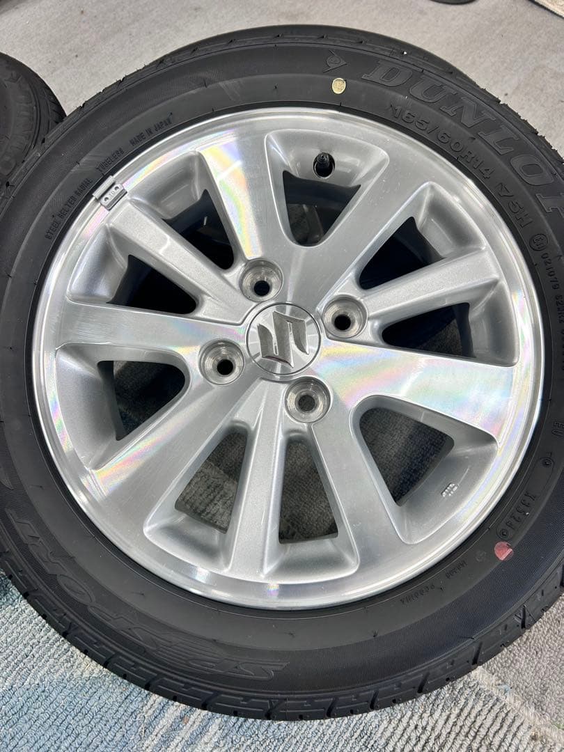 165/60/14 DUNLOP 14インチ 夏用タイヤ ホイールセット